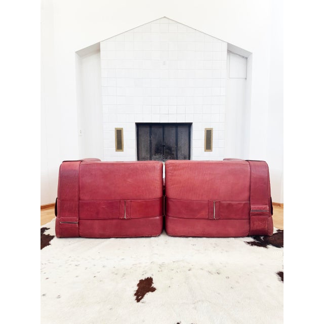 1964 Original 932-Quartet Leather Sofa Sectional Mario Bellini for Cassina, 2 Pieces For Sale - Image 14 of 17