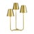 Trio Table Lamp in Satin Brass by Aldo Cibic For Sale