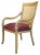Traditional Kreiss Modern Empire Style Mahogany & Wicker Back Arm Chairs with Suede Seat - a Pair For Sale - Image 3 of 13