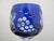 Bohemian Cobalt Blue & Red Grape Cut Crystal 8 1/2" Hock Wine Glass Pair For Sale - Image 11 of 15