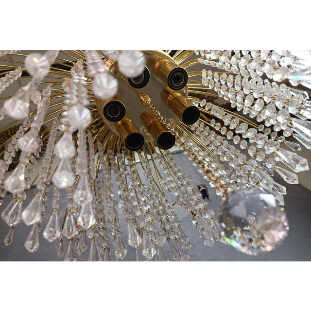 Cascade Palm Pendant, 1960s, in Flawless conditions. Designed 1960 to 1969 Up to 250V (Europe/UK Standard).The wiring of...