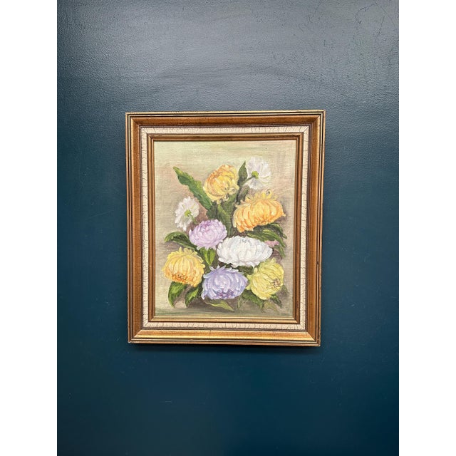 k.l. Koivisto, Chrysanthemums, 1976, Oil on Canvas, Framed For Sale - Image 17 of 18