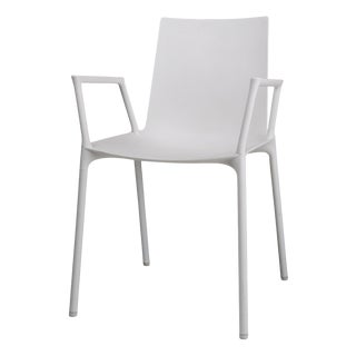 21th Century White Design Chair with Armrests, Belgium For Sale