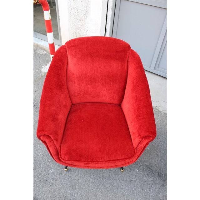 Armchairs in Red Velvet from Framar, 1950s, Set of 2 For Sale - Image 14 of 15