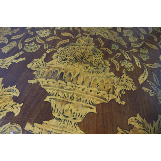 Late 18th Century Late 18th Century Stunning Late 18thc. Dutch Marquetry Tilt Top Table With Box Wood Inlay For Sale - Image 5 of 14