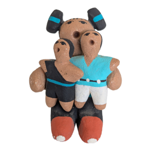 Taos Pueblo Pottery Micaeous Clay Storyteller by Aaron Mirabel