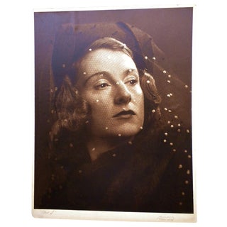 Large Format W. O. Breckon 1940s Sepia Photograph Signed & Gifted to O. E. Romig For Sale