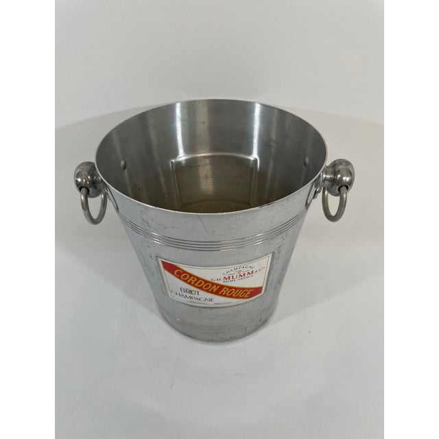 A fine lightweight vintage French Champagne Ice Bucket or Wine Cooler designed for the G.H. Mumm & Co.champagne house in...