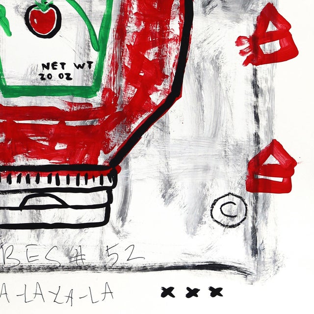 2020s Red Bottle Anthem - Original Pop Art Ketchup Still Life Acrylic Painting on Posterboard by Gary John For Sale - Image 5 of 6