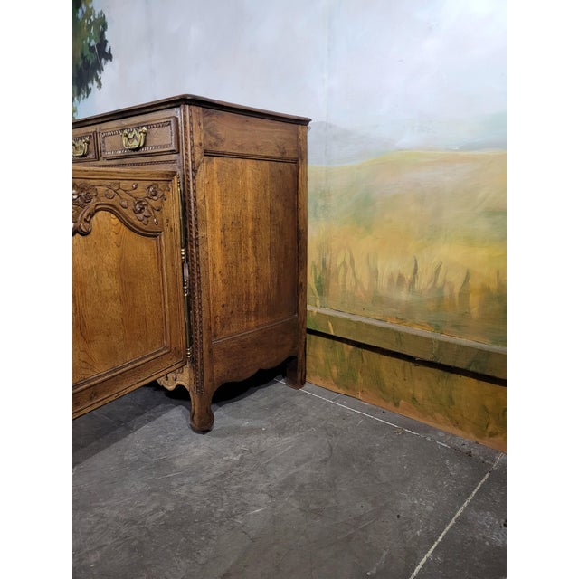 Wood Low Normandy Sideboard in Oak For Sale - Image 7 of 13