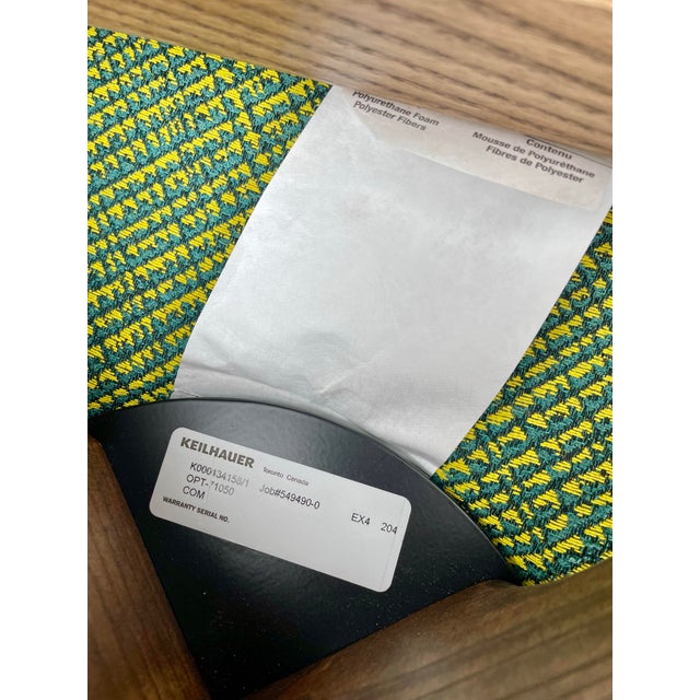 Green Keilhauer 71150 Walnut Lounge Chair Mid-Century Inspired For Sale - Image 8 of 12