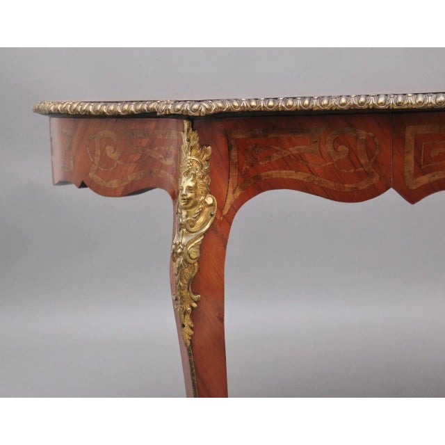 19th Century Walnut and Inlaid Centre Table For Sale - Image 3 of 12
