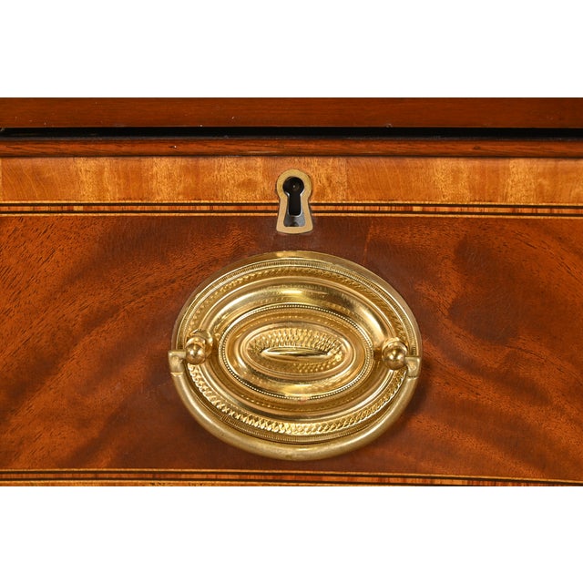 Councill Federal Inlaid Flame Mahogany and Satinwood Sideboard Credenza For Sale In South Bend - Image 6 of 14