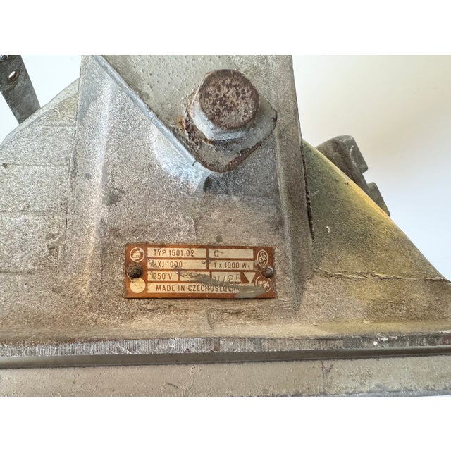 Gray Vintage Grey Theater Spotlight with Glass Cover from Elektrosvit, 1980s For Sale - Image 8 of 18