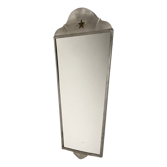 Pewter Mirror by Jacob Ängman for GAB, Sweden, 1930s For Sale