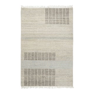 Contemporary Geometric Grid Wool Gift-Sized Rug by Rug & Kilim, India For Sale
