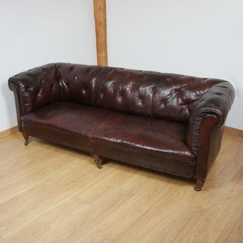 Victorian Leather Chesterfield Sofa For Sale - Image 5 of 16