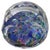 This antique English Whitefriars glass paperweight features an intricate millefiori design encased within clear, faceted...