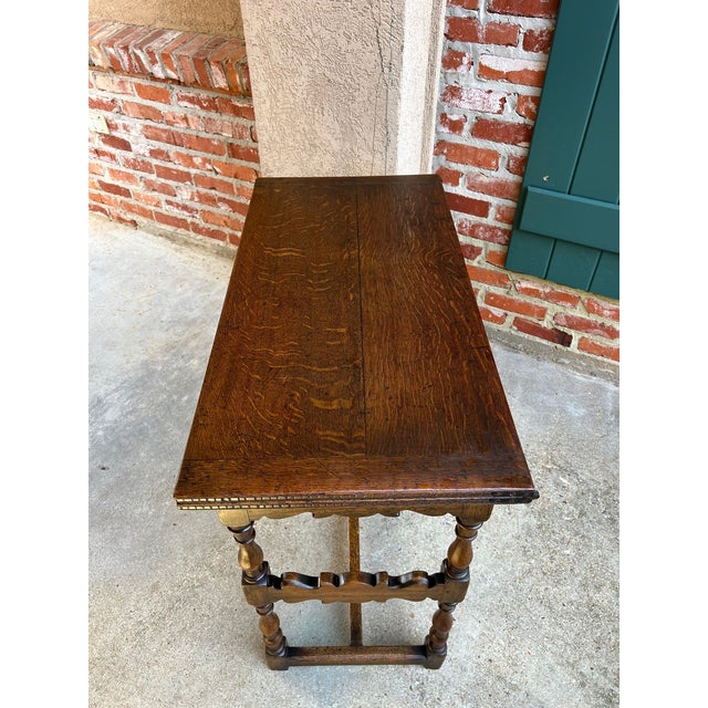 Antique English Game Table Flip Top Victorian Oak C1880 Mahjong Square Table For Sale - Image 17 of 18