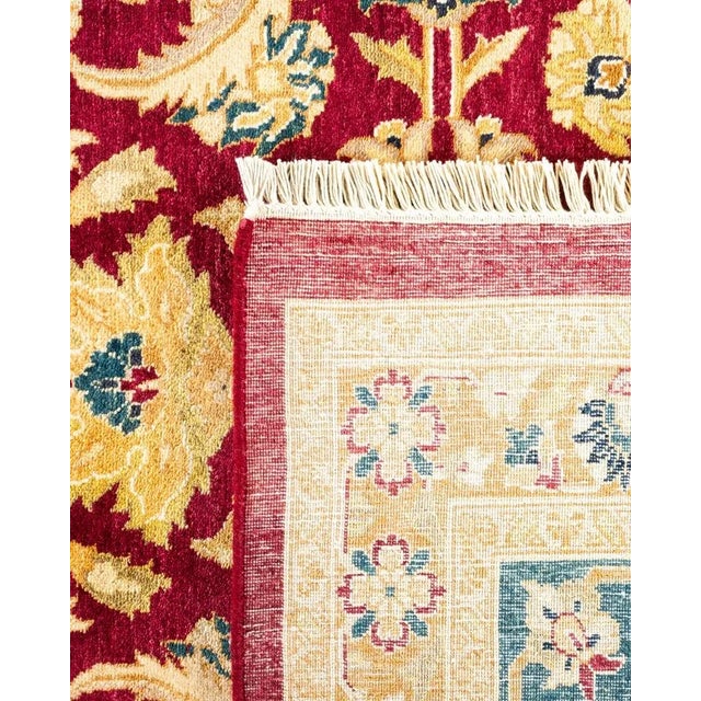 2000 - 2009 Mogul, One-of-a-Kind Hand-Knotted Area Rug in Red, 8' 2" x 10' 6" For Sale - Image 5 of 8