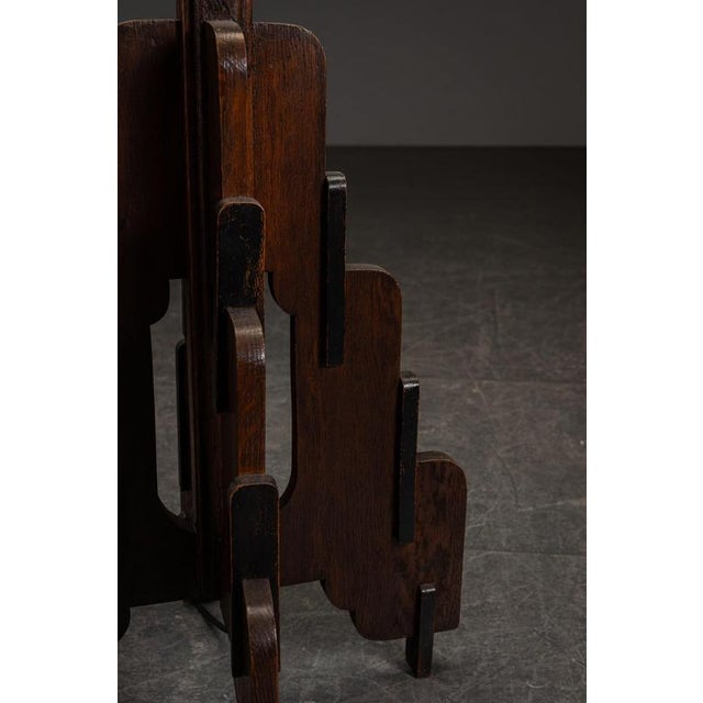 Brown Amsterdam School Standing Lamp, 1920s For Sale - Image 8 of 14