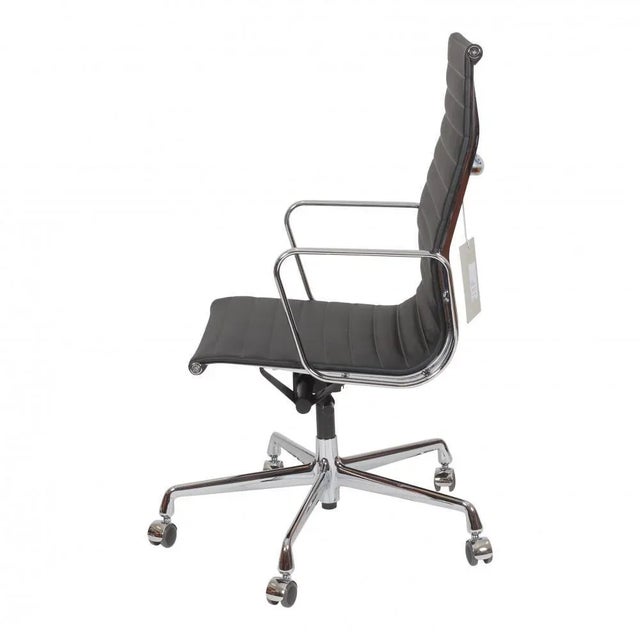 Black Leather EA-19 Office Chair by Charles Eames for Vitra For Sale - Image 3 of 5