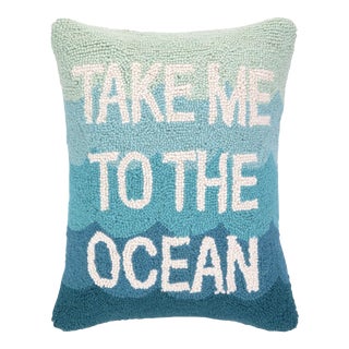 Take Me To The Ocean Hook Pillow, 14" x 18" For Sale