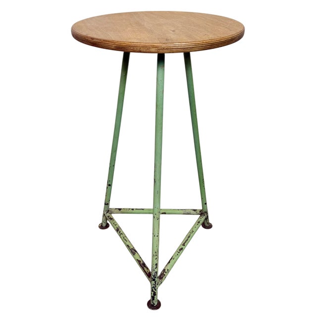 Industrial Green Workshop Stool, 1960s For Sale - Image 13 of 13