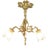 Antique French Louis XV Three-Light Chandelier in Bronze, 1890s For Sale