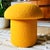 Mushroom Ottoman in Saffron Wool For Sale In San Francisco - Image 6 of 11