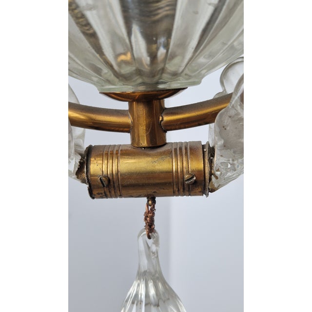 Chandelier in Brass and Clear Glass by Ercole Barovier for Barovier & Toso, 1960s For Sale - Image 18 of 18