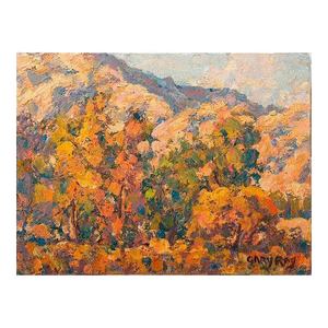 Gary Ray Fall Colors Mountain Landscape Oil Canvas Board