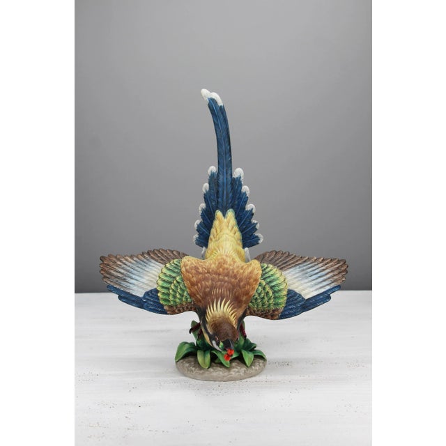 Stunning Life-Size Blue Bird Porcelain Sculpture, 1970s, Vista Alegre, Portuguese For Sale - Image 10 of 13