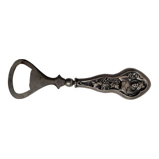 Vintage Art Deco Sterling Silver Handle Bottle Opener For Sale