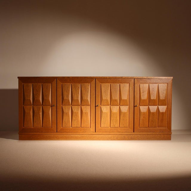Brutalist Oak Sideboard by Gerhard Bartels, Germany, 1970s For Sale - Image 15 of 17