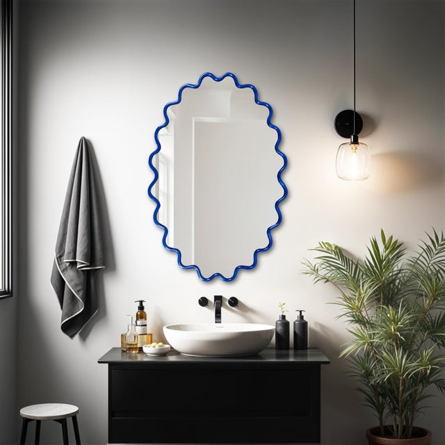Cloud Mirror Royal Blue For Sale - Image 11 of 11