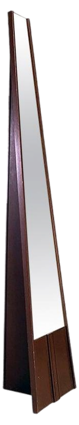 Modern Matt Brown Painted Wooden Floor Mirror, 1980s
