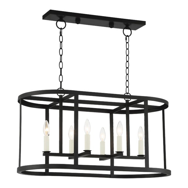 Bryant 6-Light Linear Geometric Chandelier For Sale