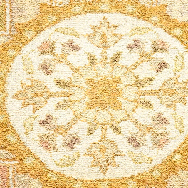 Traditional Mogul Collection Hand-Knotted Area Rug - Ivory 8' 1" x 10' 4" For Sale - Image 3 of 4