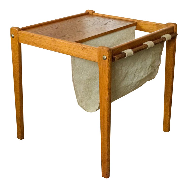 1965 Danish Modern Brdr Furbo Spottrup Teak And Canvas Magazine