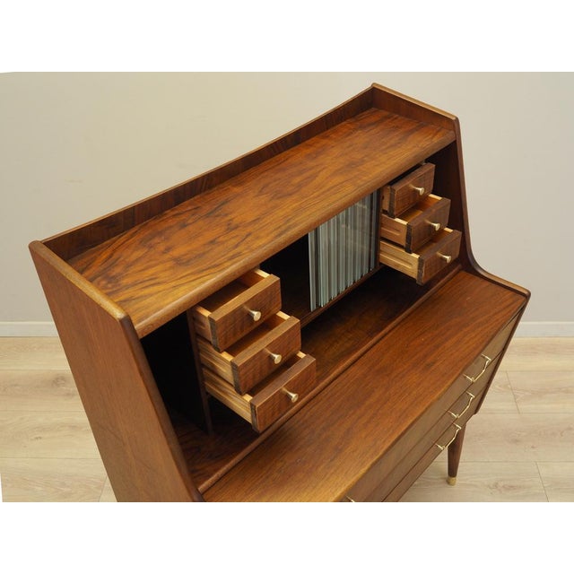 Danish Walnut Secretary, 1970s For Sale - Image 10 of 18