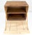 Solid Oak & Walnut Tapered Brass Leg Dovetailed Design Drop Front End Side Table For Sale - Image 9 of 9