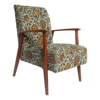 Mid-Century Floral Armchair, 1960s For Sale