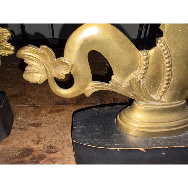 Mid 20th Century Vintage Solid Brass Venetian Sea Horses - Oar Lock Design for Gondolas For Sale - Image 5 of 9
