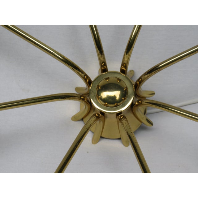 Italian Eight-Light Sputnik Brass Ceiling Light, 1950s For Sale - Image 13 of 16