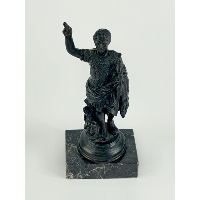 Vintage Italian Grand Tour Statuette of the Emperor Augustus of Prima Porta For Sale - Image 9 of 11