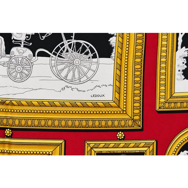 English Hermes Paris Wedgwood Silk Scarf With Box Designed by Phillippe Ledoux ,C. 1974 For Sale - Image 3 of 5