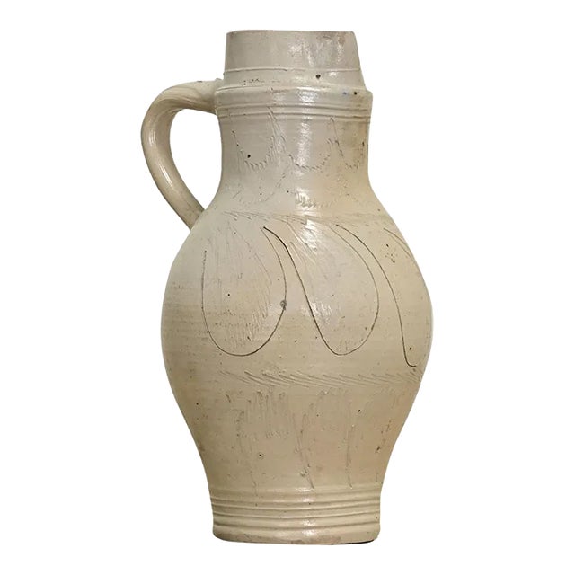 French Vintage Earthenware Pottery Jar For Sale