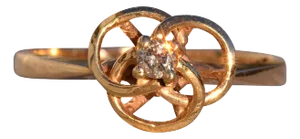 The 128th Avenue: Trinity Diamond Ring in Yellow Gold