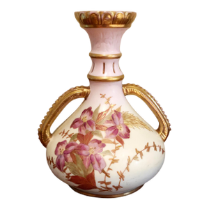 Antique Rudolstadt Germany Hand Painted Porcelain Vase